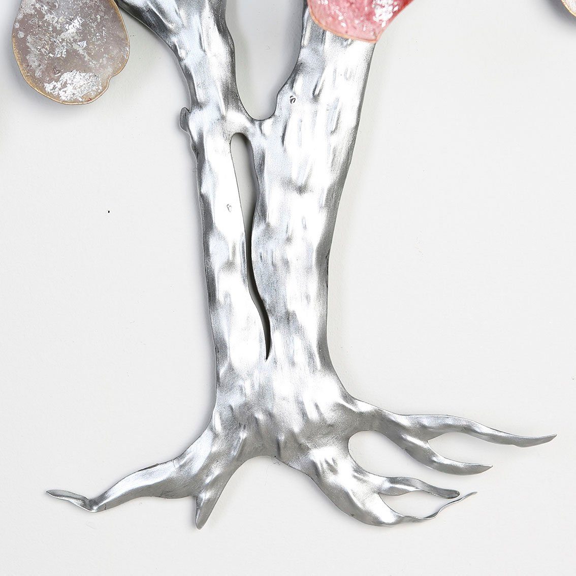 Wandrelief Tree, Wanddekoobjekt Metall rottöne/silber St), Love klassisch, (1 GILDE