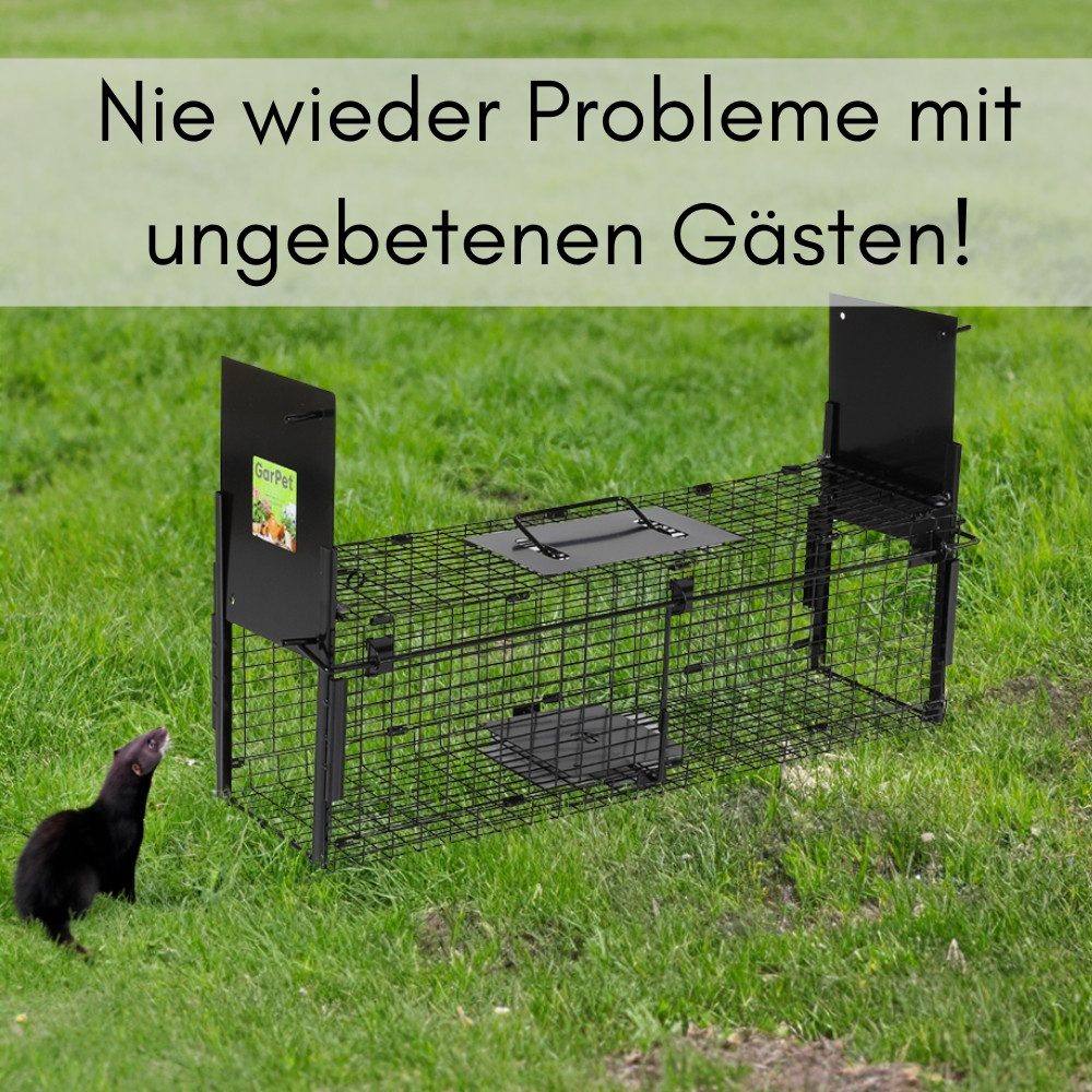 GarPet Lebendfalle Ratten Falle Draht Lebend Marder Eichhörnchen Tierfalle Hasen Falle