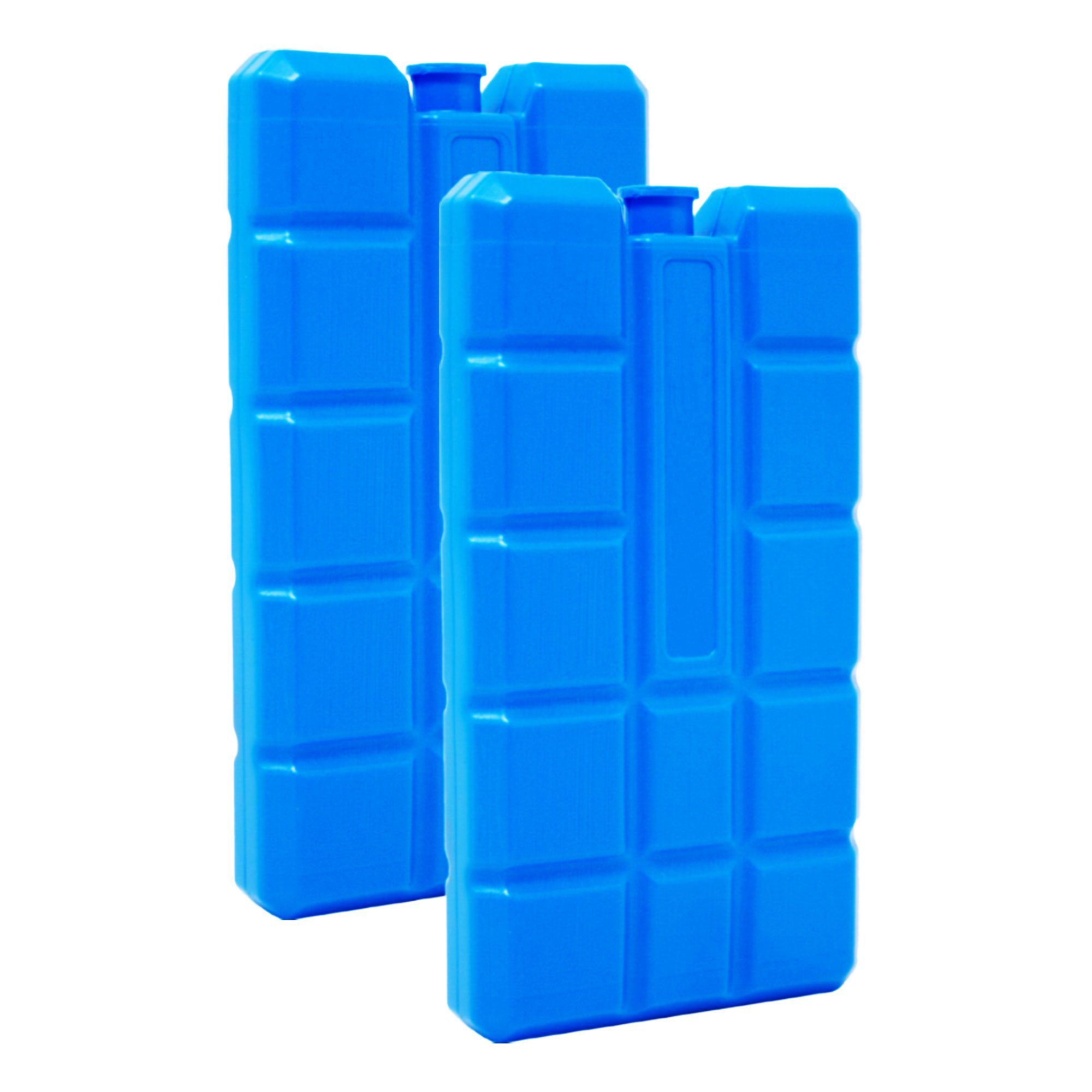 Kühlakku 2er Set Kühlakku mit je 200 ml, 2 blaue Kühlelemente für Kühltasche