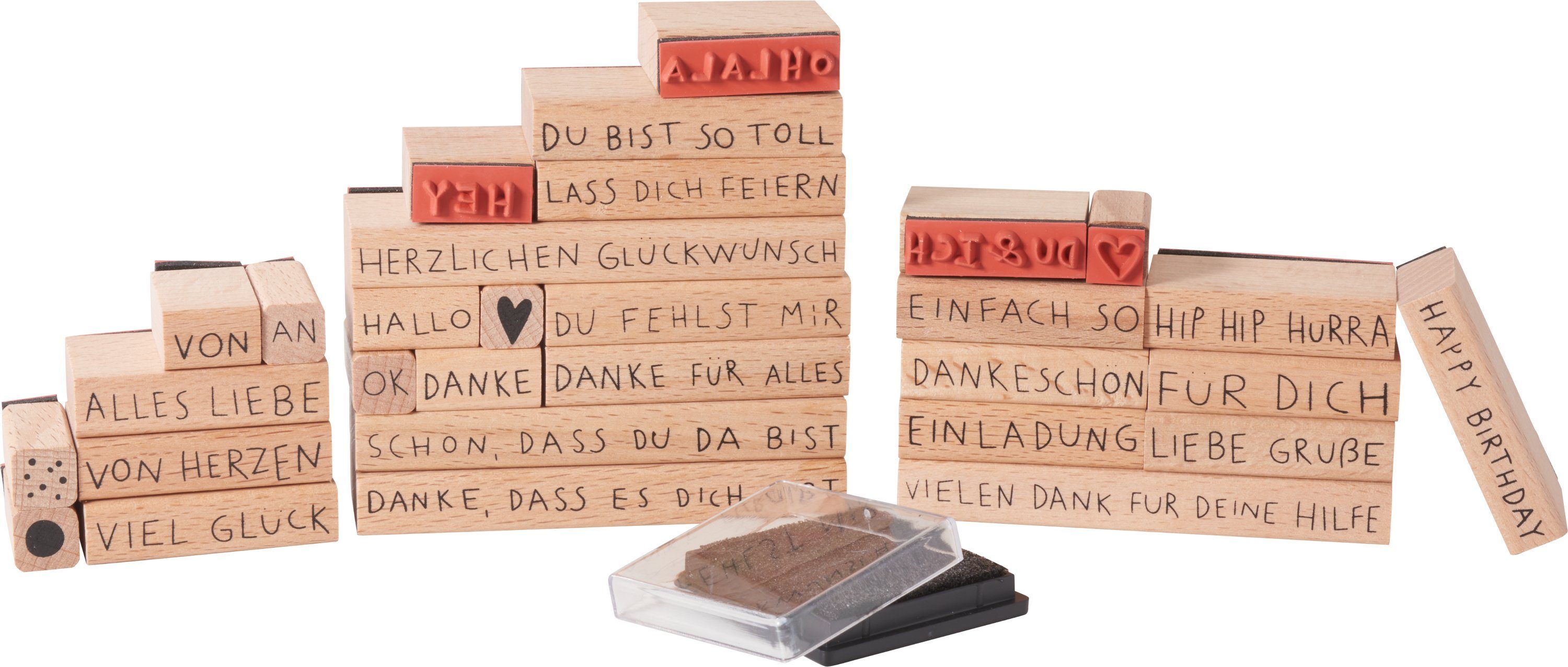 Rico Design Stempel Liebe Grüße, 31 Teile