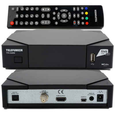 Telefunken TFK-S2000 DVB-S2 Full HD Sat Receiver HEVC, zertifiziert mit TiVuSat SAT-Receiver