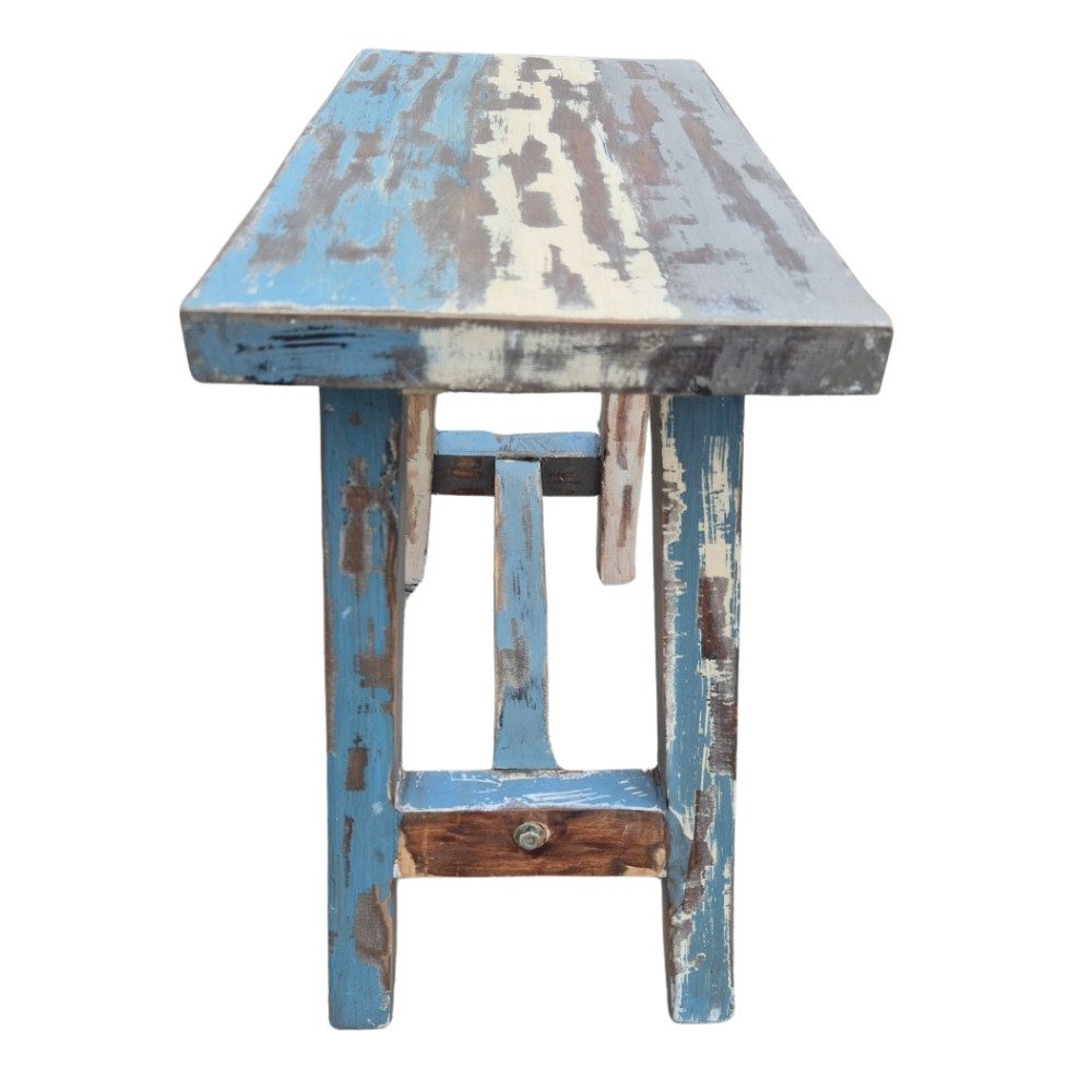 LebensWohnArt Sitzhocker Massivholz Hocker RANCH 50cm multi-color Beistelltisch Sitzhocker