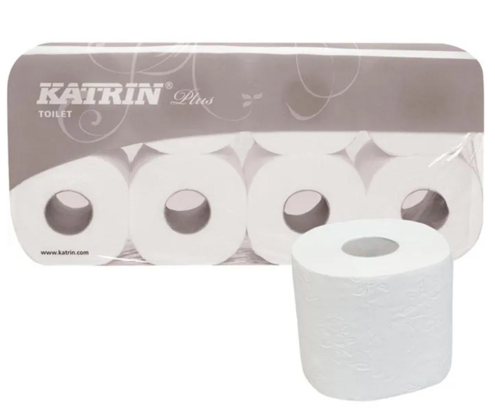 KATRIN Toilettenpapier Katrin Plus Toilettenpapier (Sparset (6x8) 48-St. Stark und strapazierfähig), Komfortables und weiches 3-lagiges Toilettenpapier