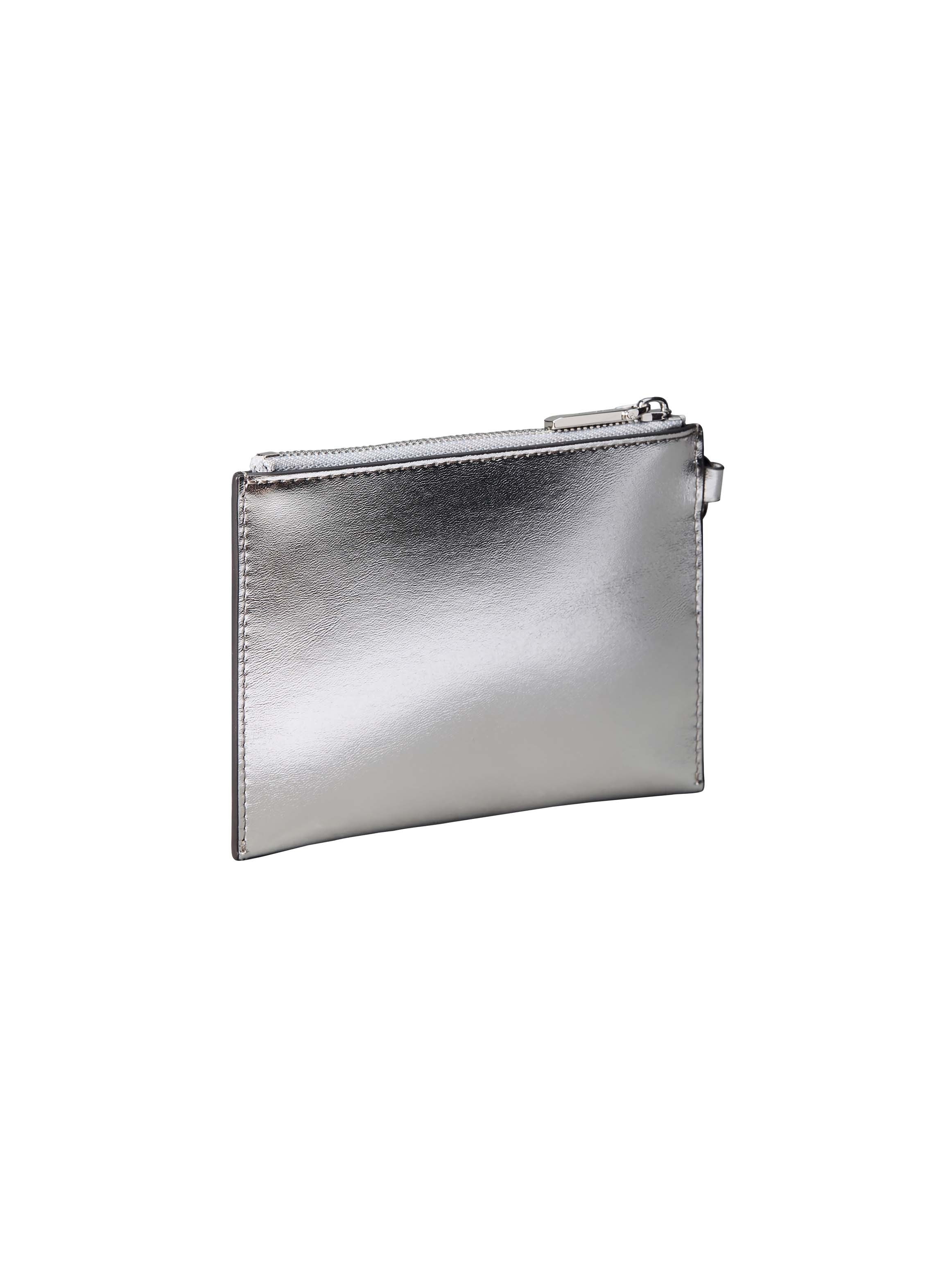 Calvin Klein Schlüsselanhänger SCRIPT HW METALLIC POUCH ON STRA, Taschenanhänger, Bag Charm mit Reißverschluss-Täschchen