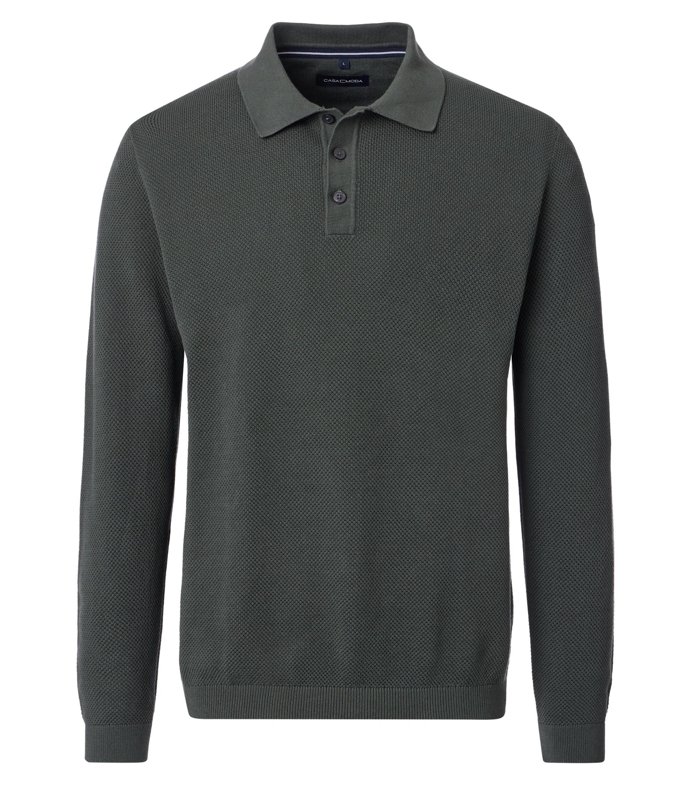 Langarm-Poloshirt CASAMODA Polo-Shirt Langarm uni