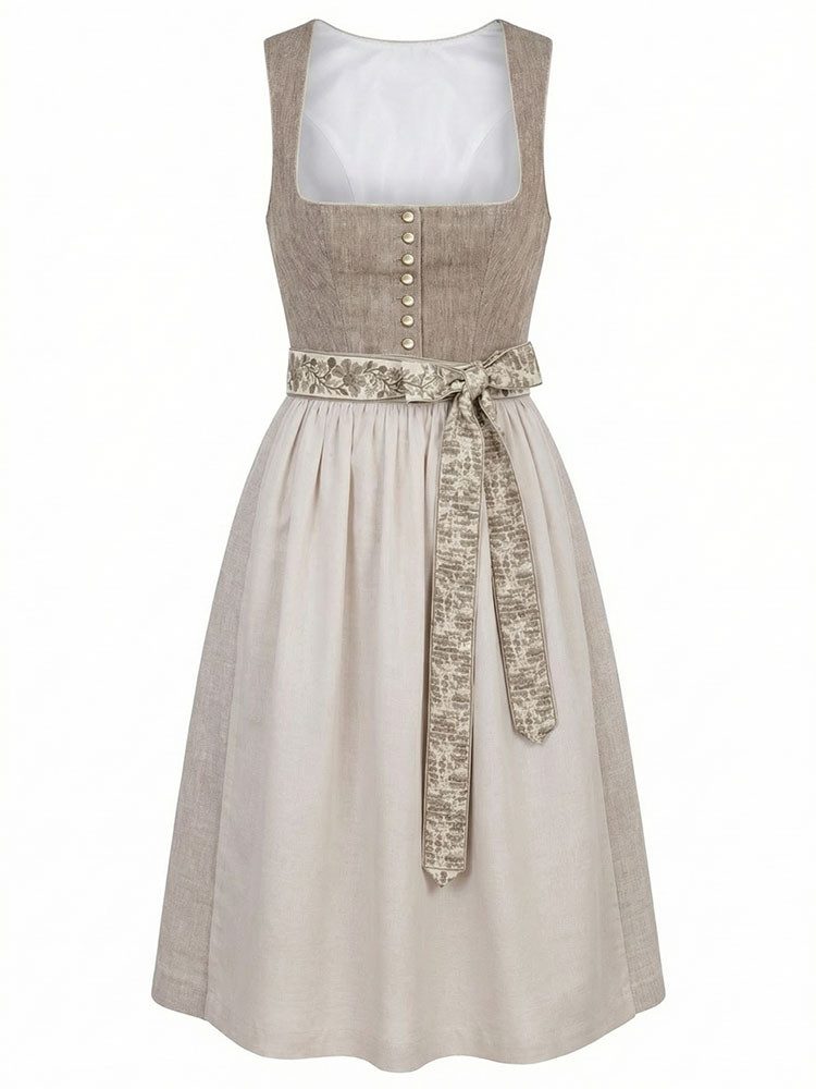 MarJo Dirndl Dirndl Leopoldsdorf 75cm Länge taupe günstig online kaufen