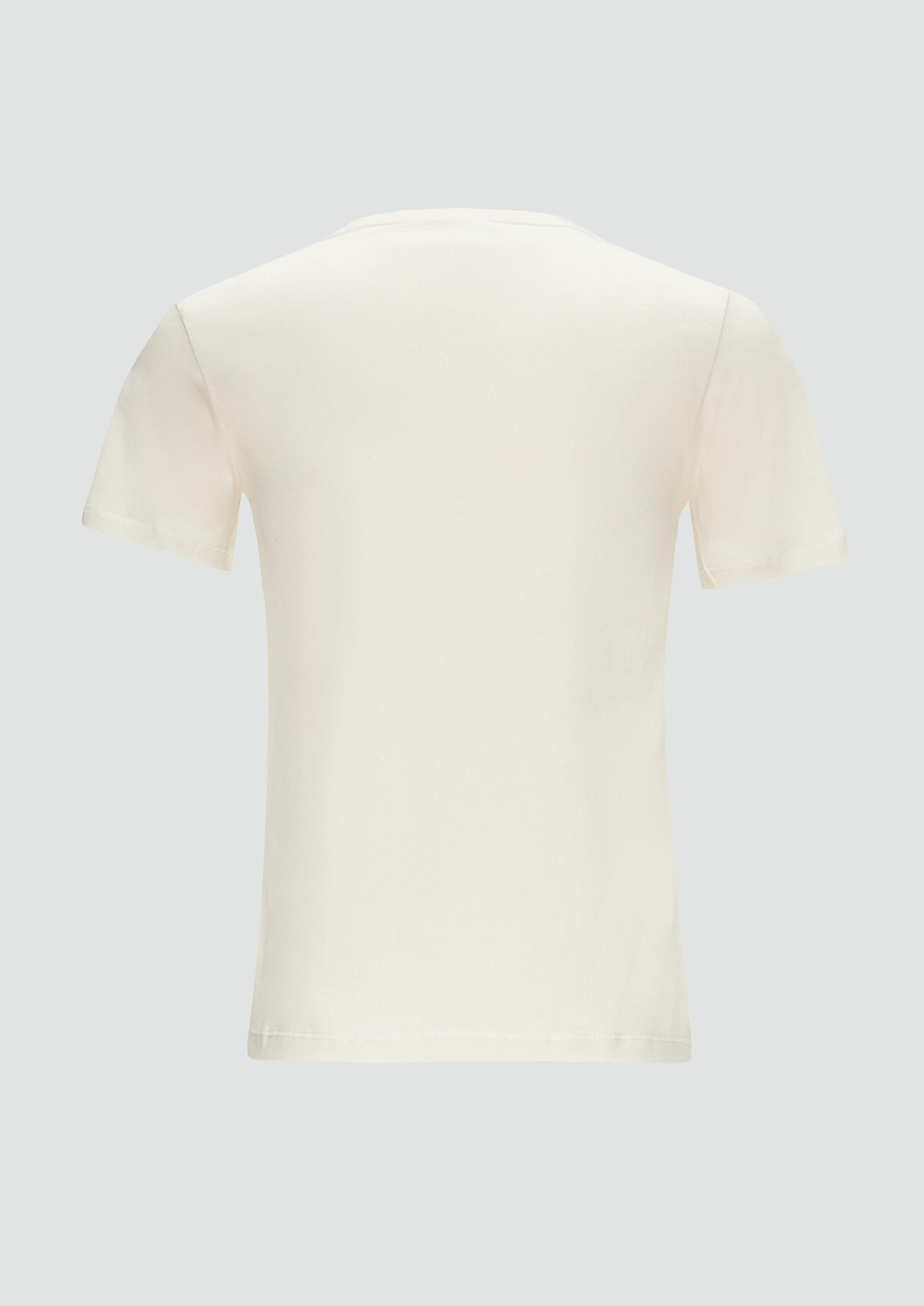 QS Kurzarmshirt T-Shirt Jersey-T-Shirt im Relaxed Fit mit Frontprint