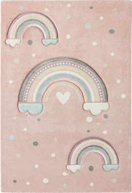 Kinderteppich Regenbogen, Lüttenhütt, rechteckig, Höhe: 13 mm, Kurzflor-Teppich, weiche Haptik, ideale Teppiche fürs Kinderzimmer