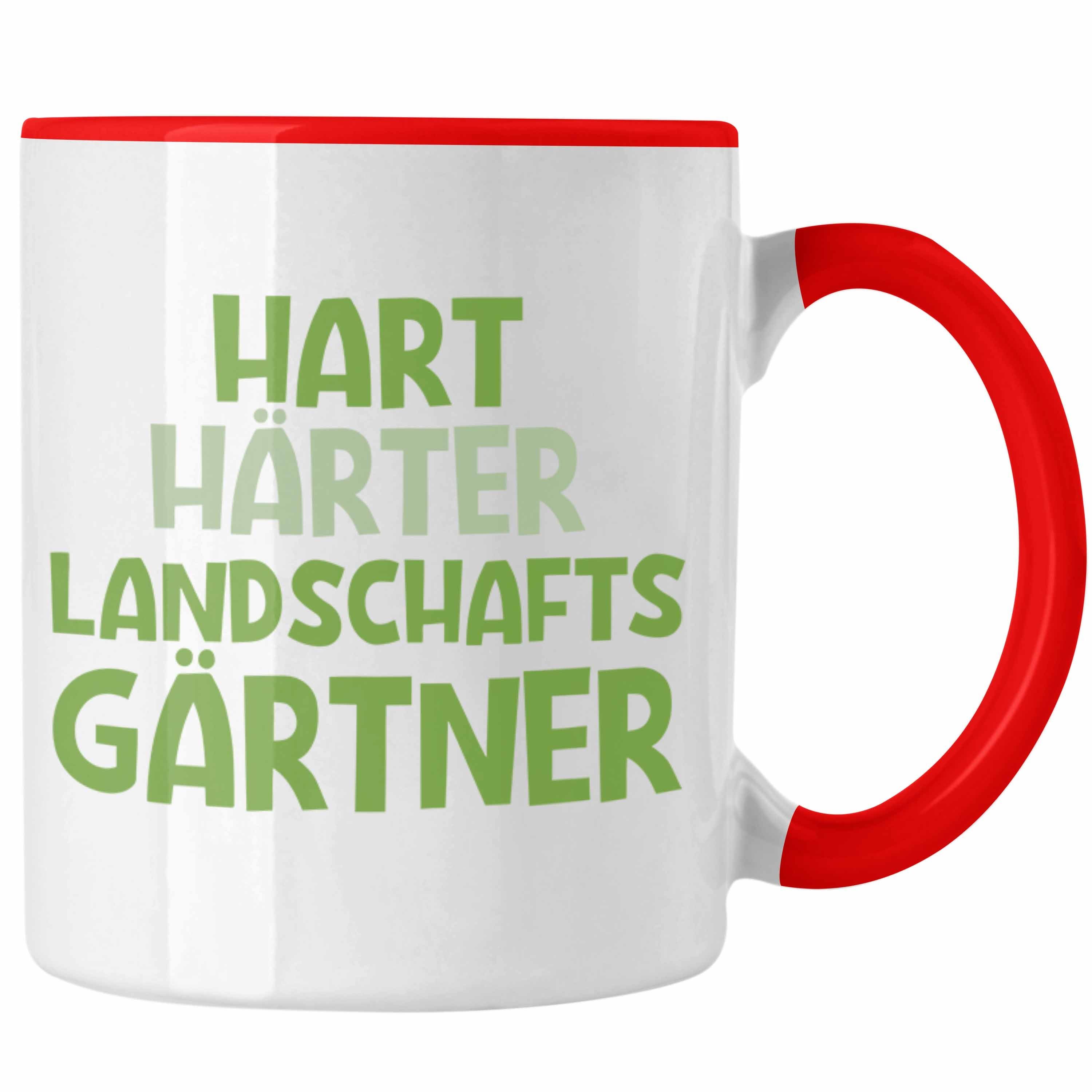 Trendation Lustig Tasse mit Garten Spruch Tasse - Härter Geschenkidee Gärtner Hobbygärtner Hart Landschaftsgärtner Rot Trendation Geschenk Gärtnerin