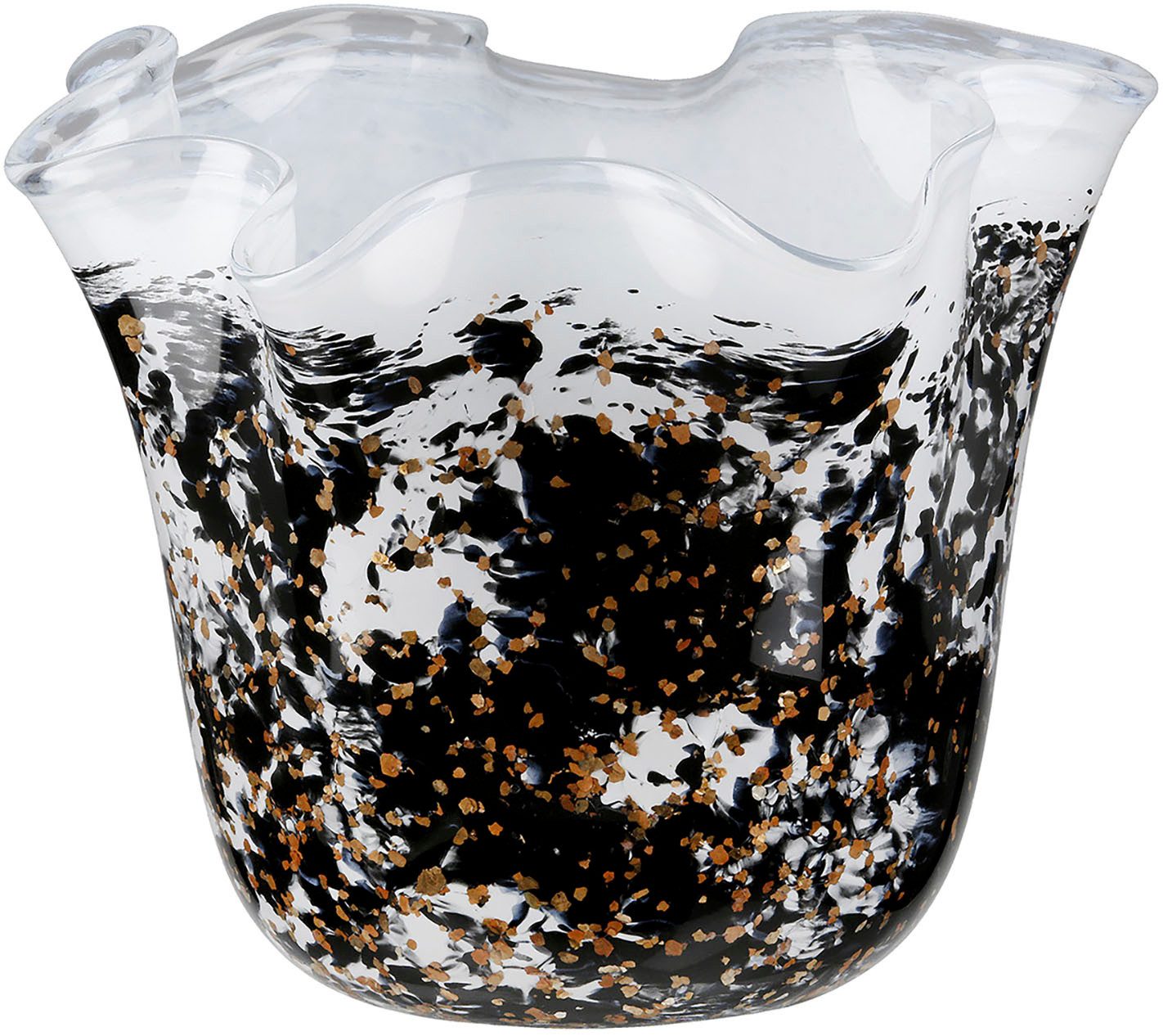 GILDE Tischvase Vase Petunia, schwarz-weiß (1 St)