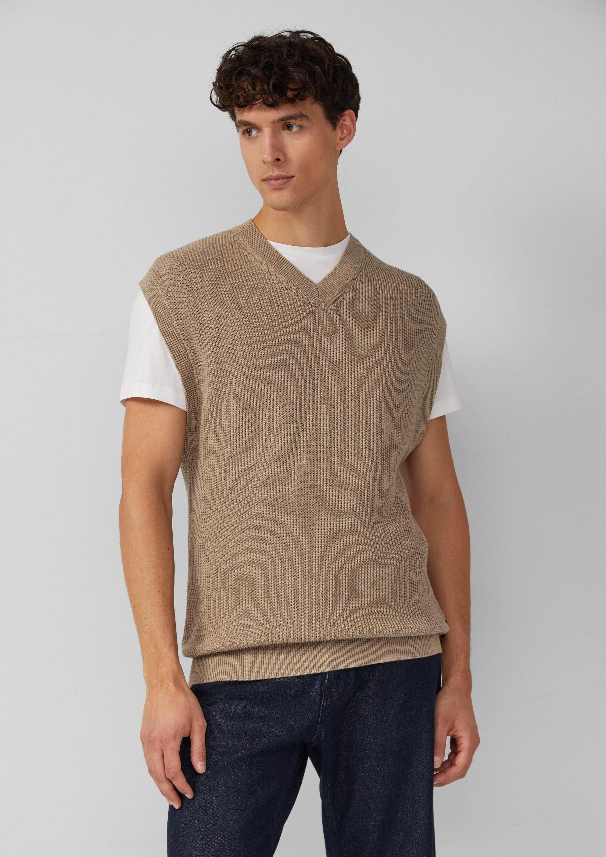 s.Oliver Rundhalspullover Strickpullunder Modischer Strickpullunder aus rei günstig online kaufen