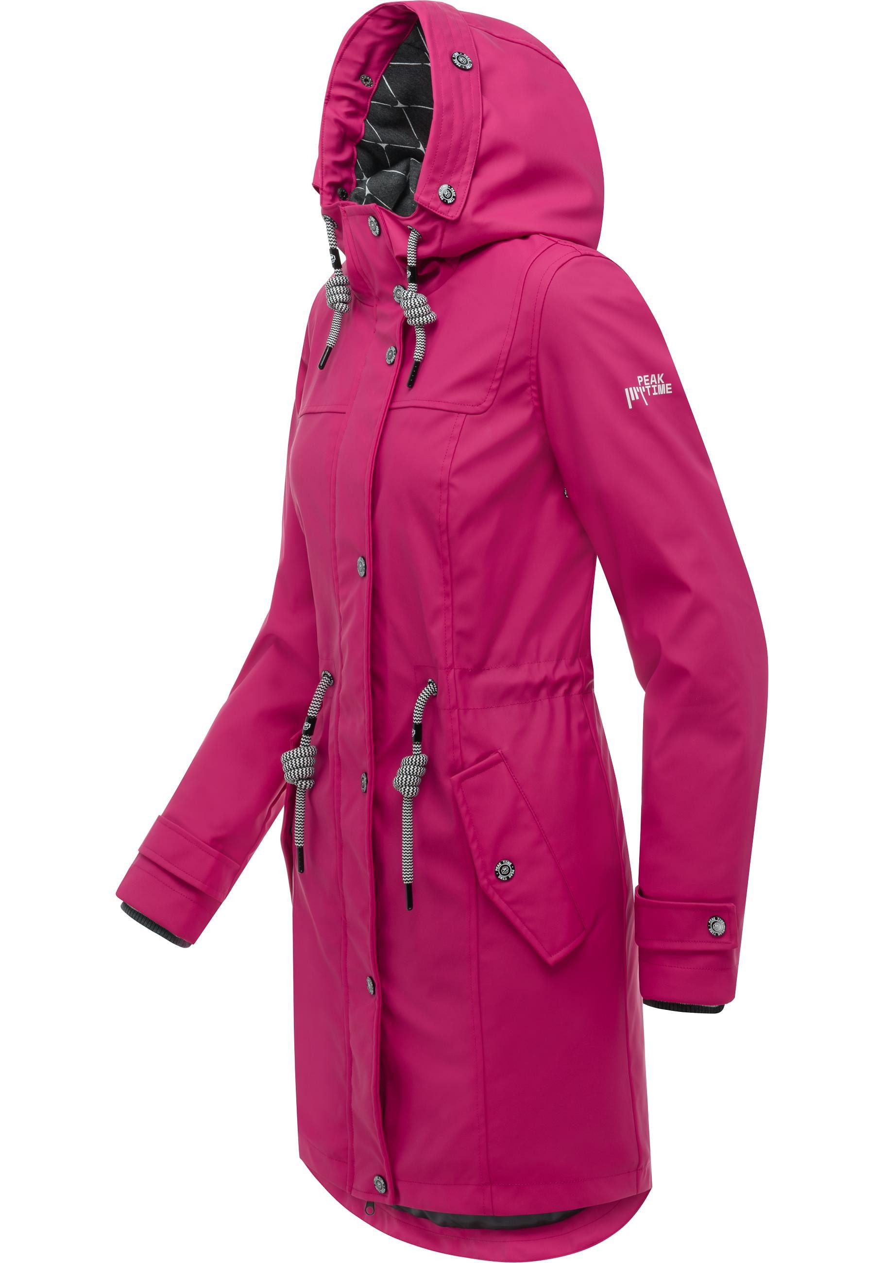 PEAK TIME Regenjacke L60042 stylisch taillierter Regenmantel für Damen – Bild 2 von 4