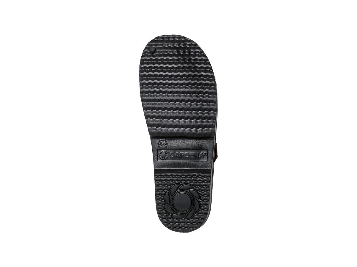 GARDENA Garten Clogs Slip-In Pantoletten Taubengrau Sandale Slip-in-Design, guter Halt durch Sohle mit Gardena-Label-Profil