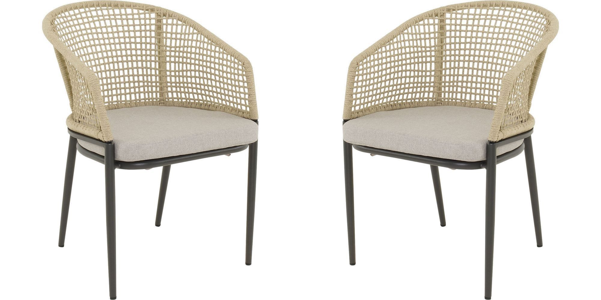 Lesli Living Gartenstuhl Lesli Living Garten - Stuhl Kioto Beige im 2er-Set