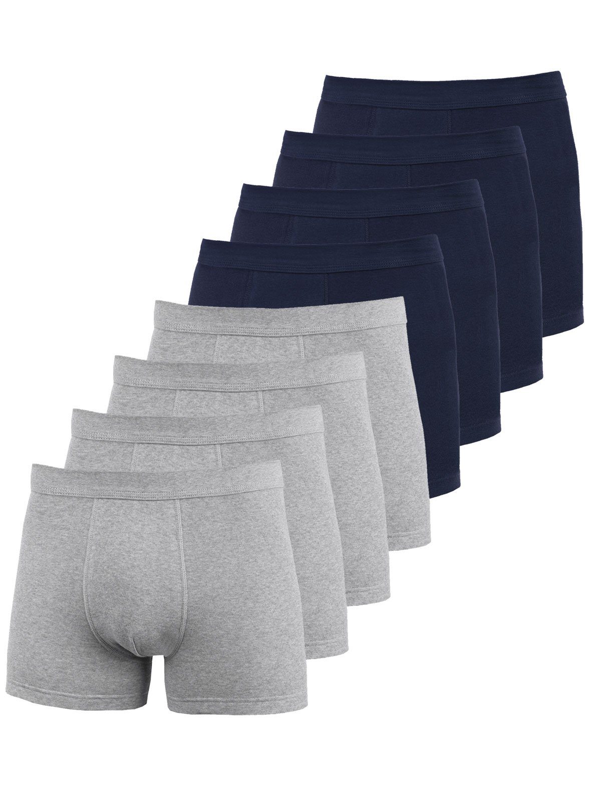 Retro Pants KUMPF Pants - navy 8er Cotton (Spar-Set, 8-St) Bio Sparpack steingrau-melange Herren