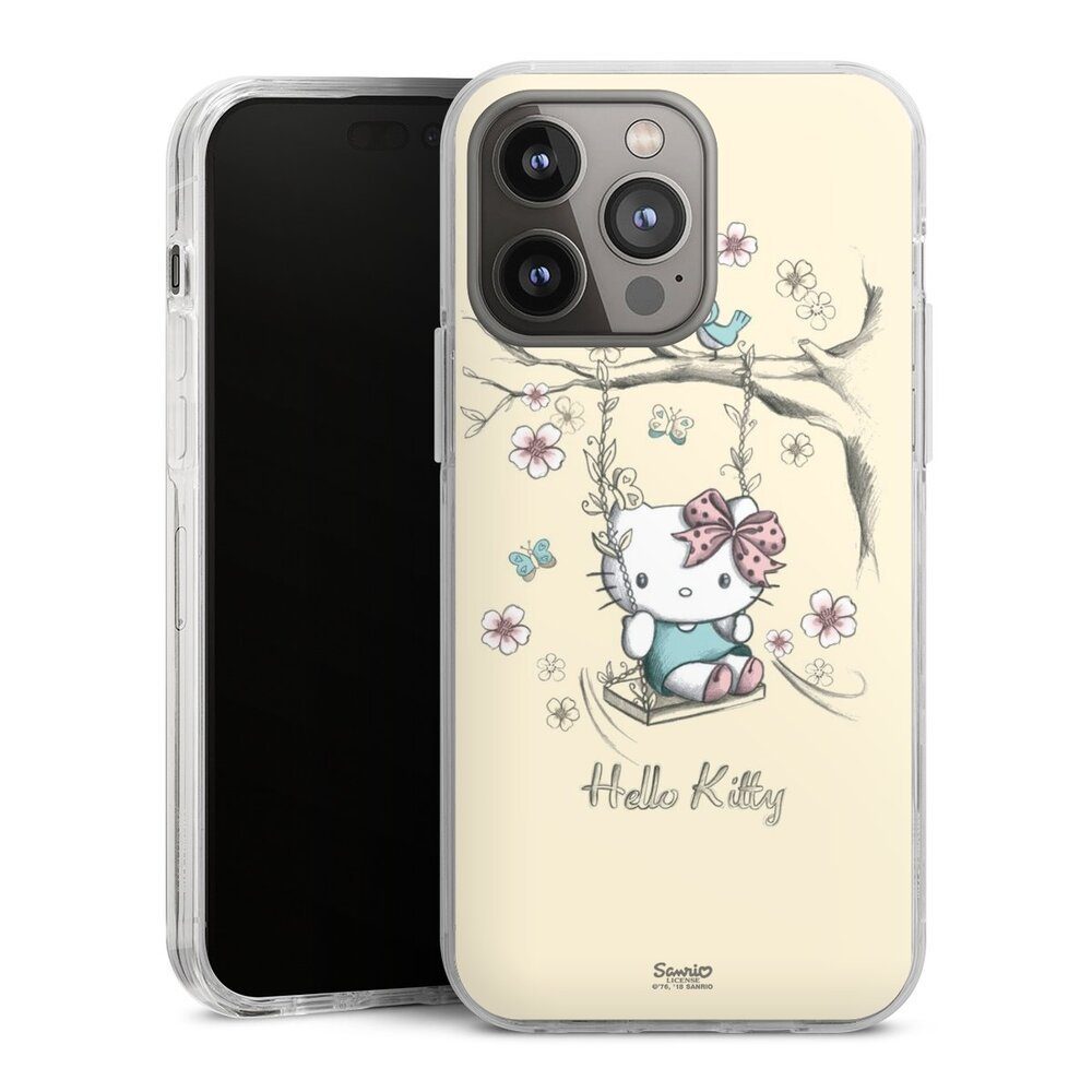 DeinDesign Handyhülle Hello Kitty Fanartikel Offizielles Lizenzprodukt Hello Kitty Natur, Apple iPhone 14 Pro Max Hülle Bumper Case Handy Schutzhülle