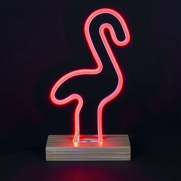 LED-Leuchtmittel Smartwares LED Tischleuchte Neon Flex Flamingo 3W rosa USB Kabel &