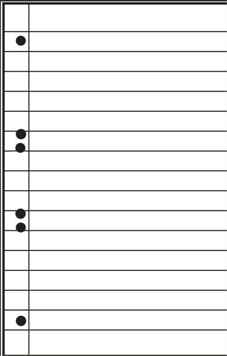 Notizblock Collegeblock Office A5+ 80 Blatt 70 g/qm 6-fach gelocht liniert.