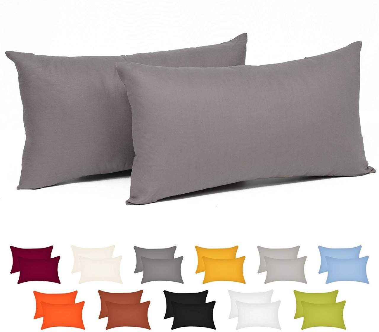 Woltu Kissenbezug, (2 Stück), Kissenhülle 100% Baumwolle mit Reissverschlus günstig online kaufen