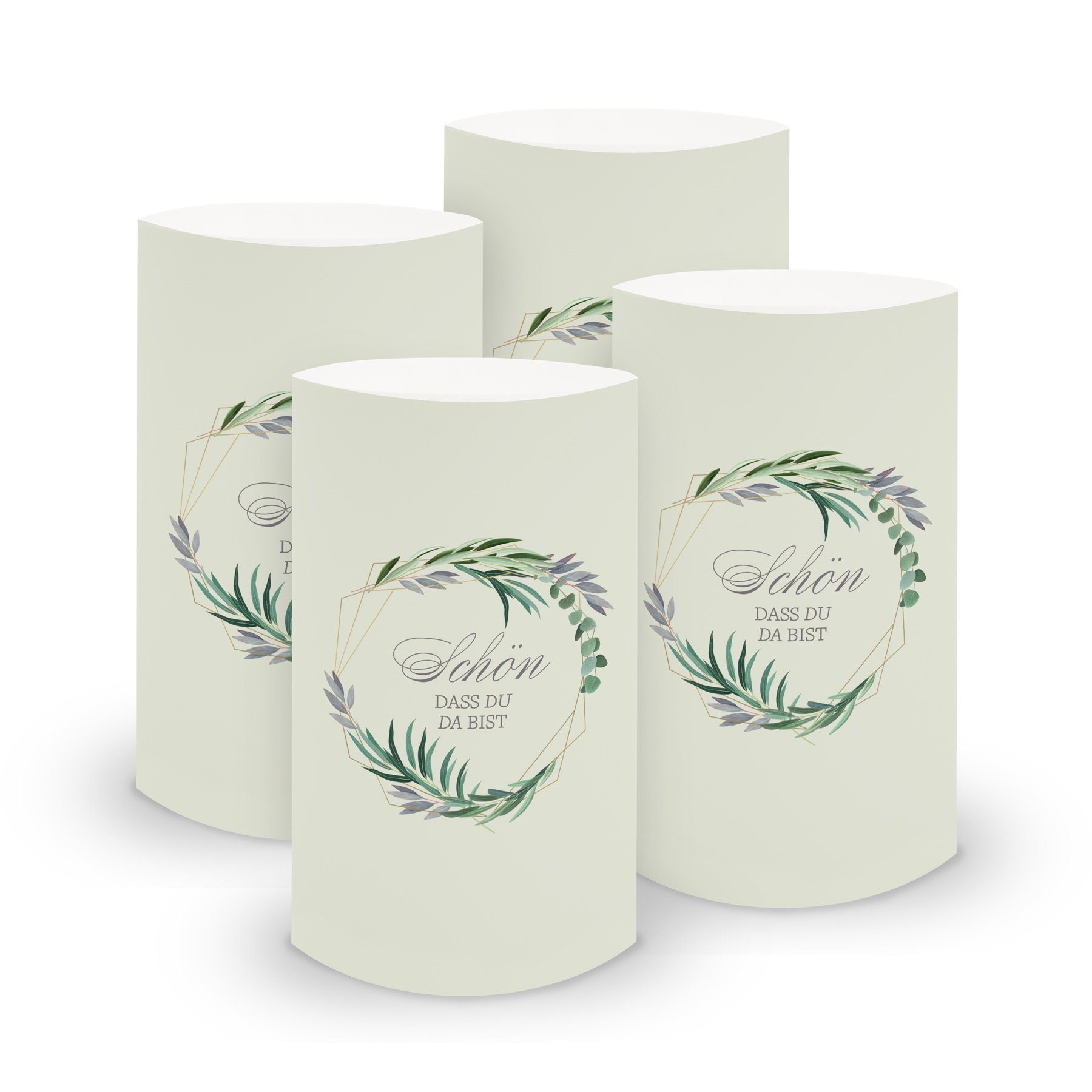 itenga Windlicht itenga 6x Windlicht klein Schön dass du da bist Eukalyptus günstig online kaufen