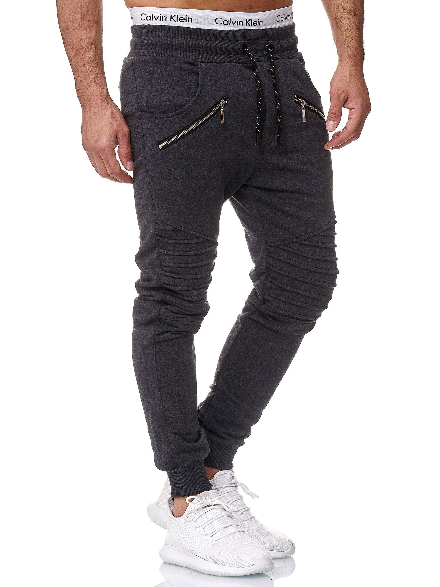 (Sporthose Jogginghose Männer Sweatpants 1315C Jogginghose Trainingshose Kayna Freizeit Casual Fitness 1-tlg) John Antrazit Sporthose Trainingshose Herren Sweatpants,