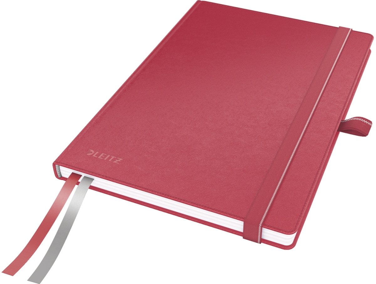 LEITZ Notizbuch Notizbuch Complete A5 kariert rot (6 Stück)