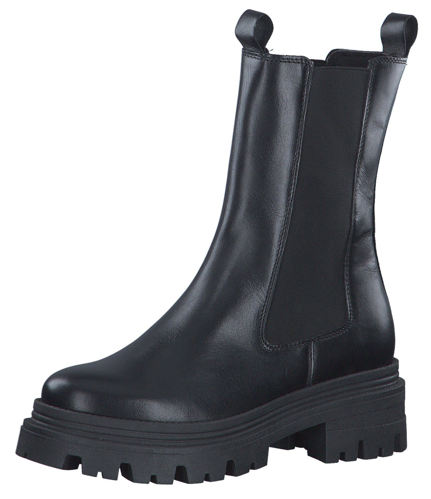 Tamaris 1-25498-41 003 Black Leather Stiefel. Reduzierter Preis € 109,95. Unverbindliche Preisempfehlung € 129,90