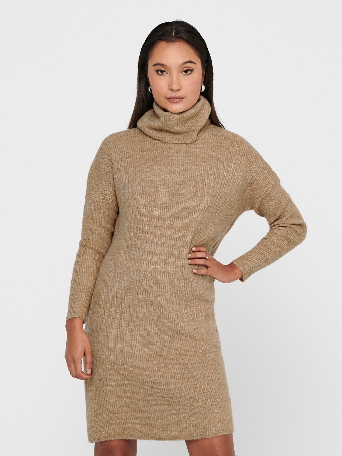 Only Shirtkleid »ONLY Damen Strickkleid Longsleeve Knit Kleid ONLJANA Dress  Pullover« (lang, bequem) 3746 in Dunkelgrau online kaufen | OTTO