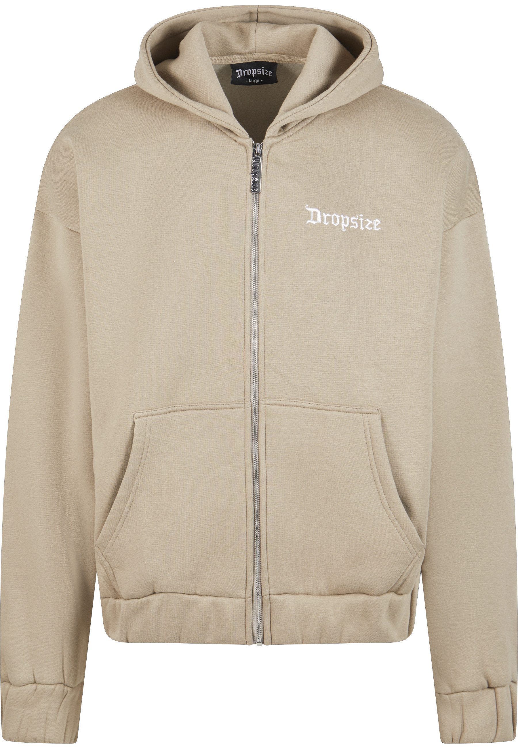 Sweatjacke Dropsize Herren Super Heavy Oversize Blank Zip Hoodie