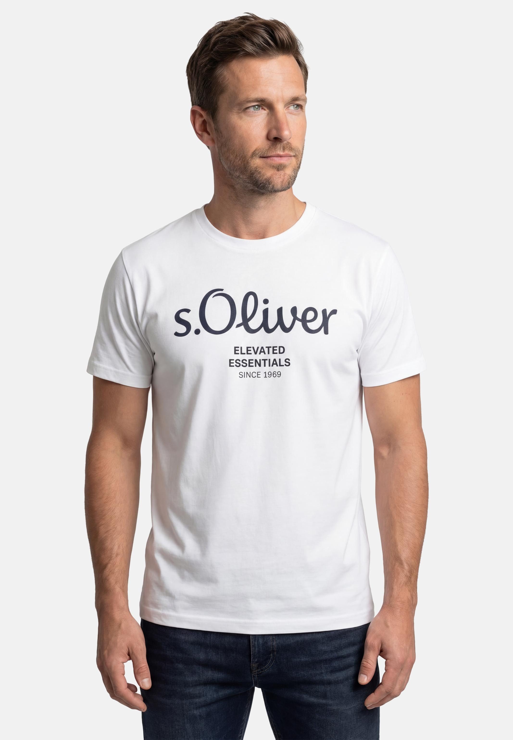 s.Oliver T-Shirt 5er Pack Basic (Spar-Set, 5-tlg) T-Shirt - Baumwolle - Atmungsaktiv - Weicher Jersey mit Logo Print