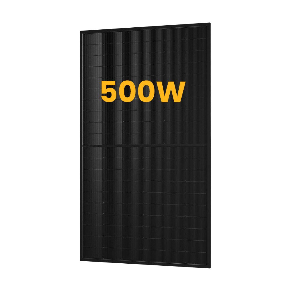 POWERNESS Balkonkraftwerk SunPro 500Wp Full Black Bifaziale Solarmodule, (Photovoltaik Glas-Glas, 1-St), Stecksystem: MC4-kompatible Stecker von POWERNESS