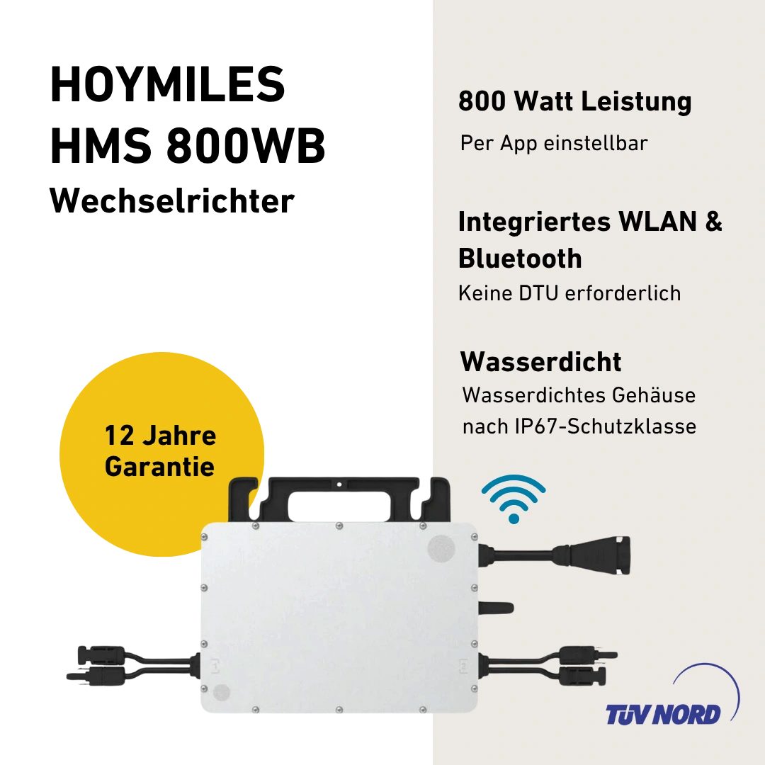 Balkonstrom Balkonkraftwerk 450W mit Speicher, Komplettset, Flexibel, 450 W, Monokristallin, Halterung für Dach, Fassade, Balkon & Garten, App & Plug&Play DE