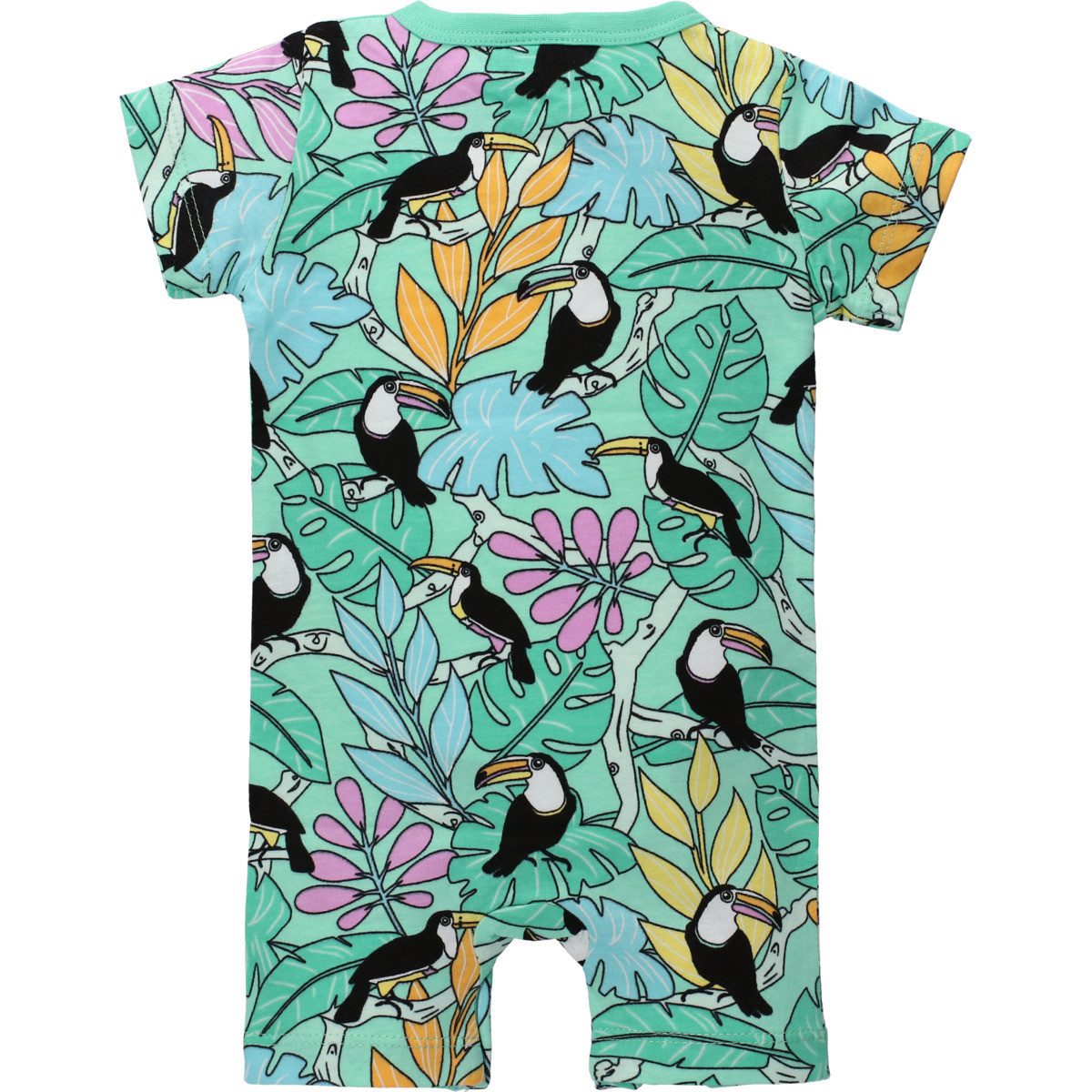 Villervalla Spieler Tukan Unisex Kinder Sommerstrampler, Einteiler, Babyanzug, Kurzarm-Strampler, Overall