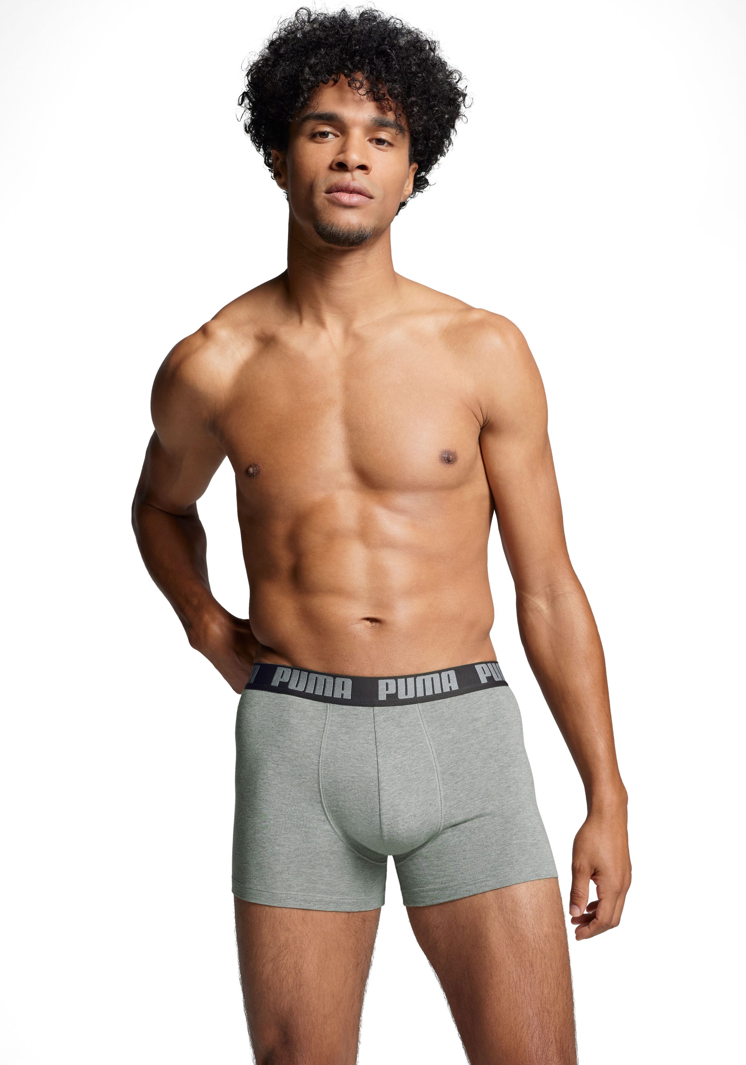 PUMA Boxershorts PUMA MEN EVERYDAY BOXER (6er Pack) Elastischer Logobund, Stretchmaterial, ohne Eingriff