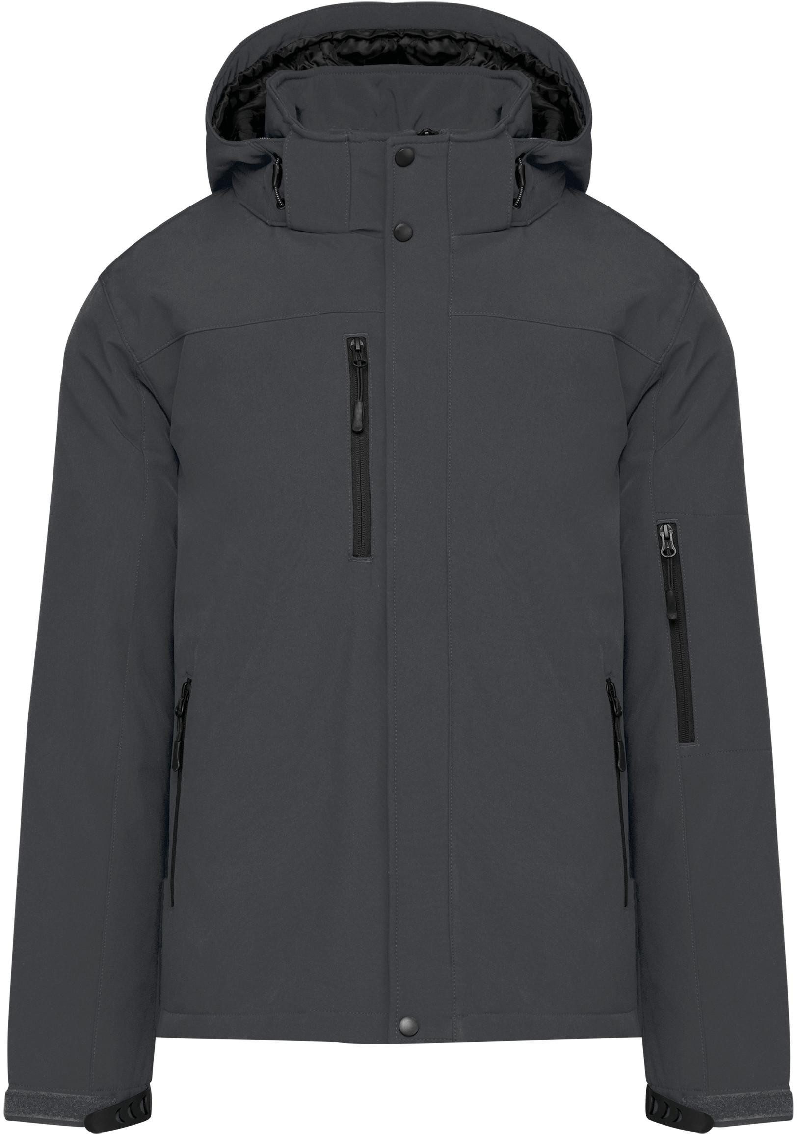 Kariban Outdoorjacke Herrenparka Softshell wattiert mit Kapuze