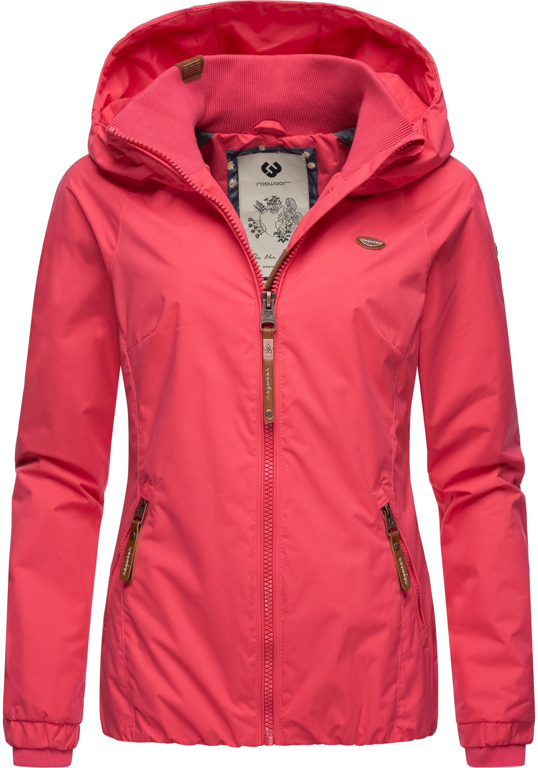 Übergangsjacke beere mit Dizzie Ragwear stylische Kapuze Outdoorjacke großer