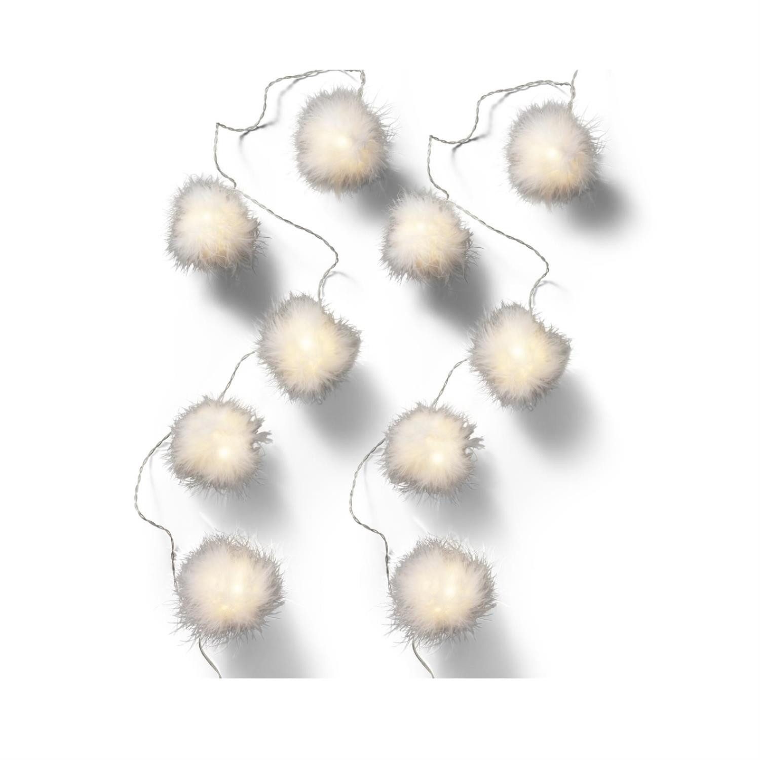 MARELIDA LED-Lichterkette Schneebälle 26 leuchtende Bälle 10m Winter Dekoli günstig online kaufen