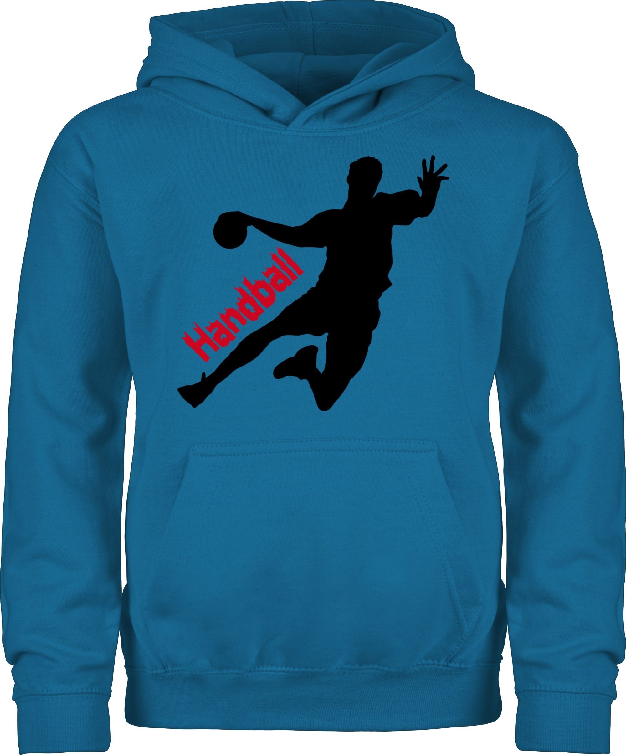 Kinder mit Himmelblau 1 Sport Handballer Hoodie Shirtracer Kleidung Schriftzug