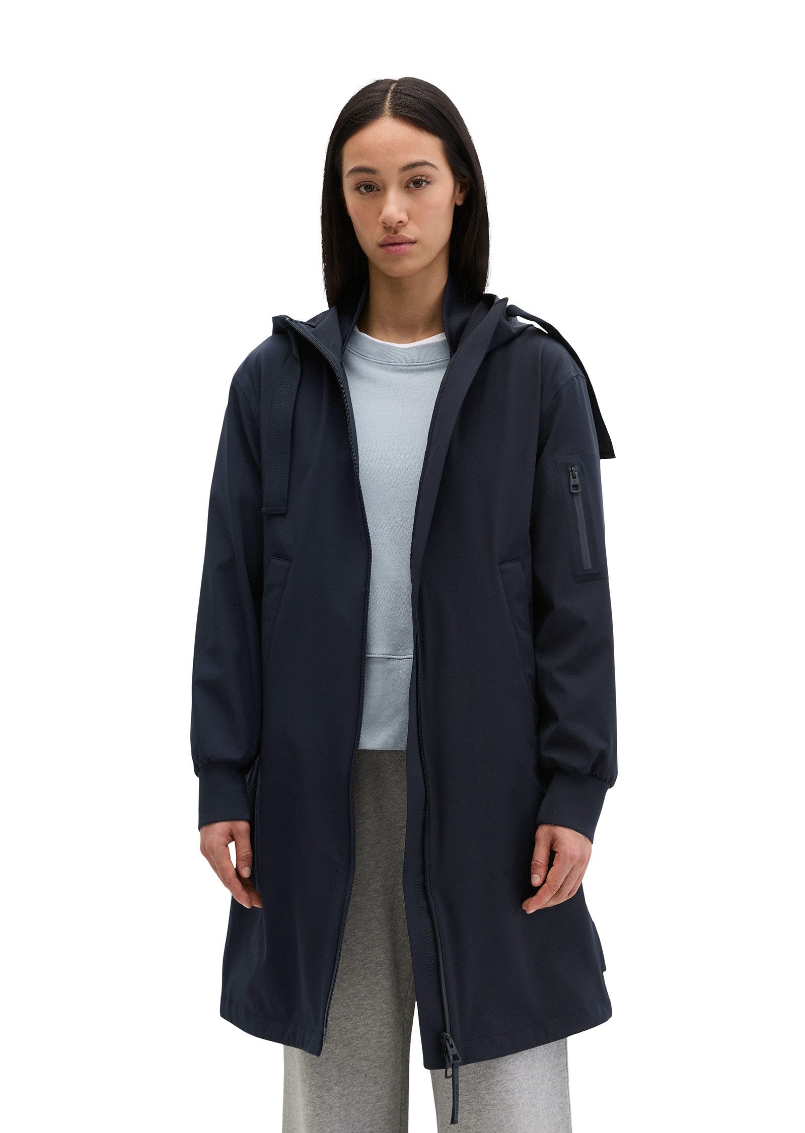 Marc O'Polo Kurzmantel aus wasserdichtem Nylon-Stretch