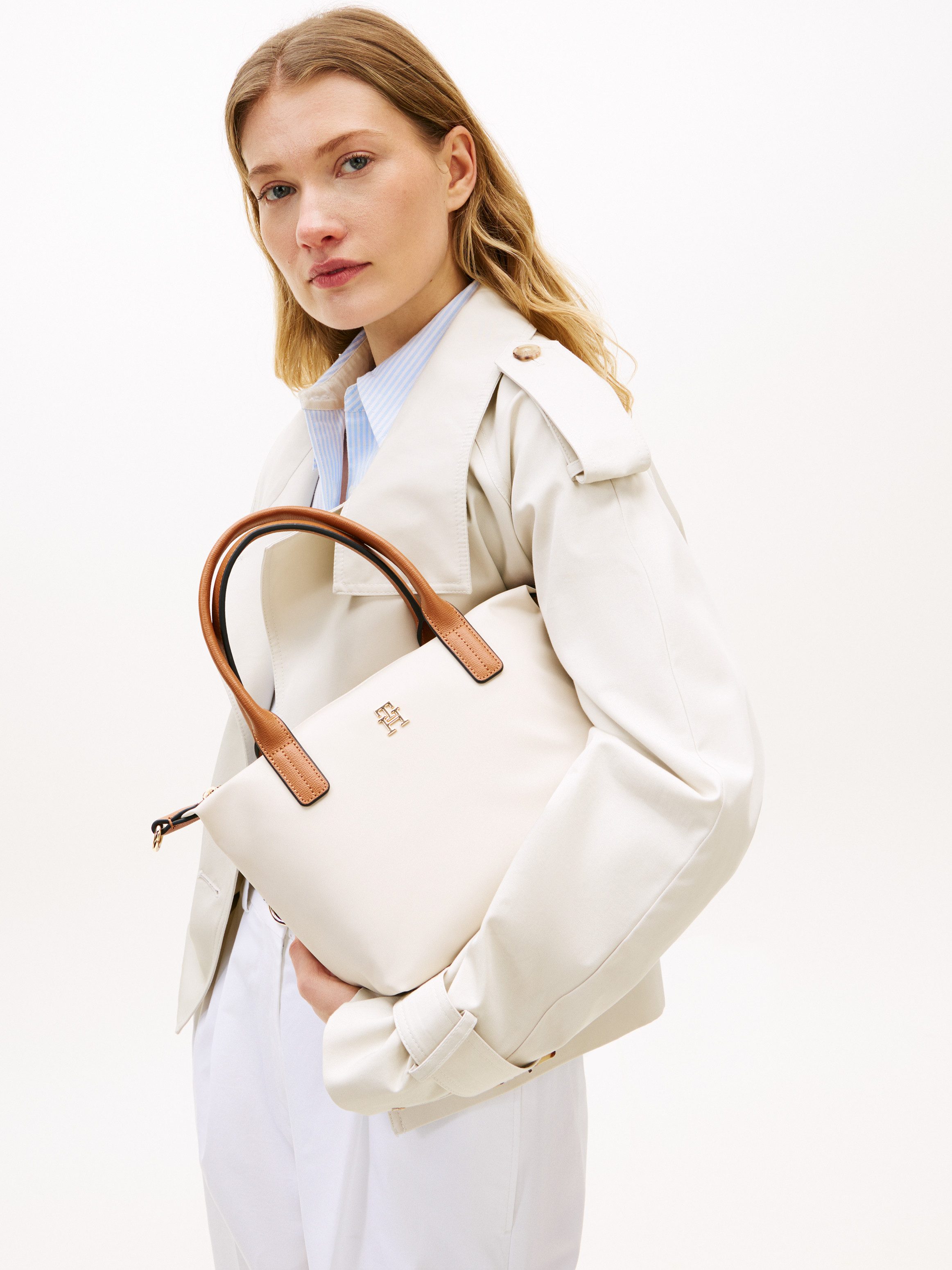 Tommy Hilfiger Tragetasche POPETTE MINI TOTE, Damen Umhängetasche, Minibag mit abnehmbarem Umhängeriemen