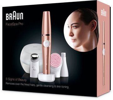 Braun Epilierer FaceSpa Pro 921, Aufsätze: 2 St., All-in-One Beauty-Gerät zur Gesichts-Epilation