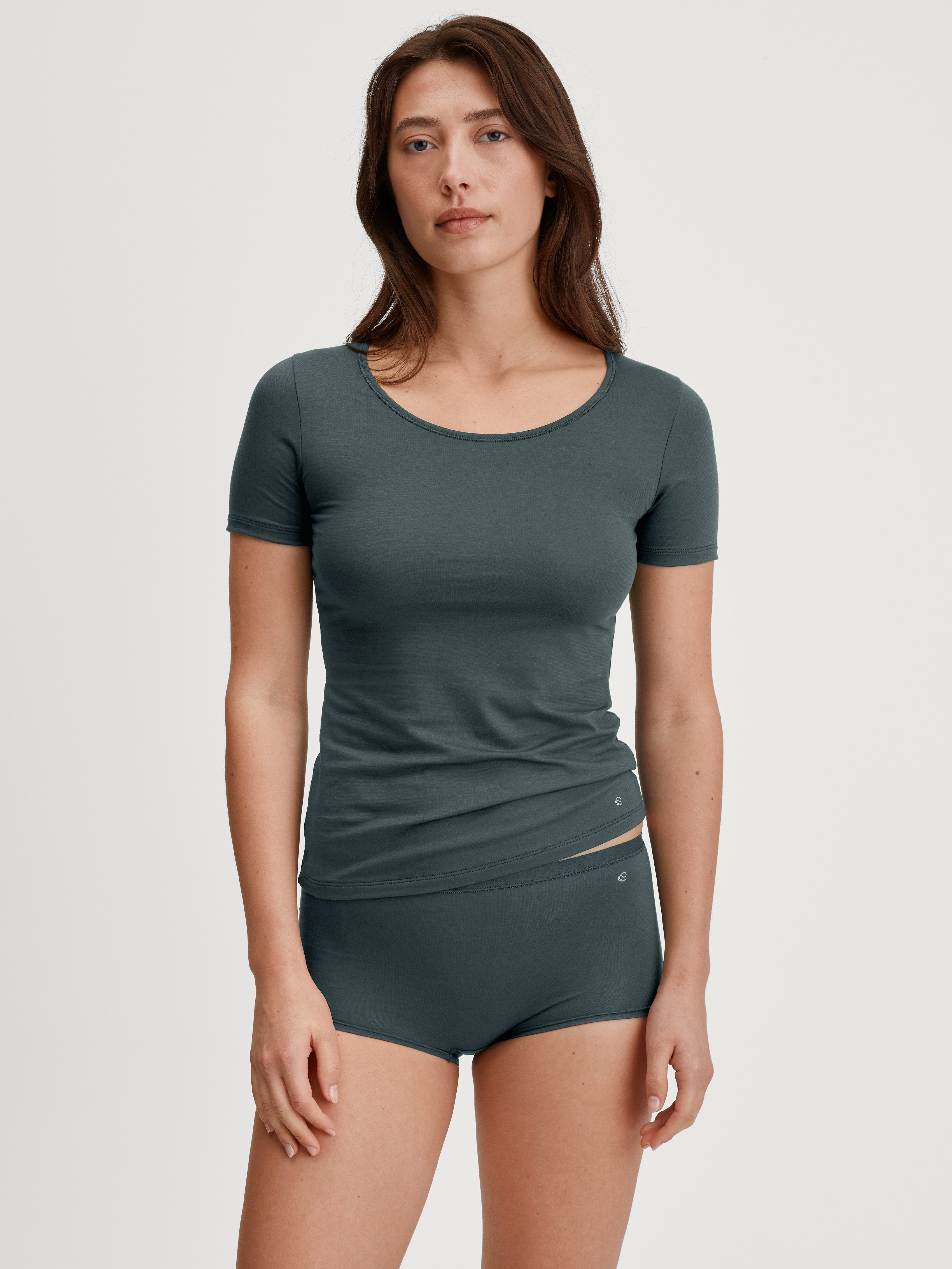 CALIDA Unterziehshirt Natural Comfort mit Rundhals und reduzierter Pillingbildung