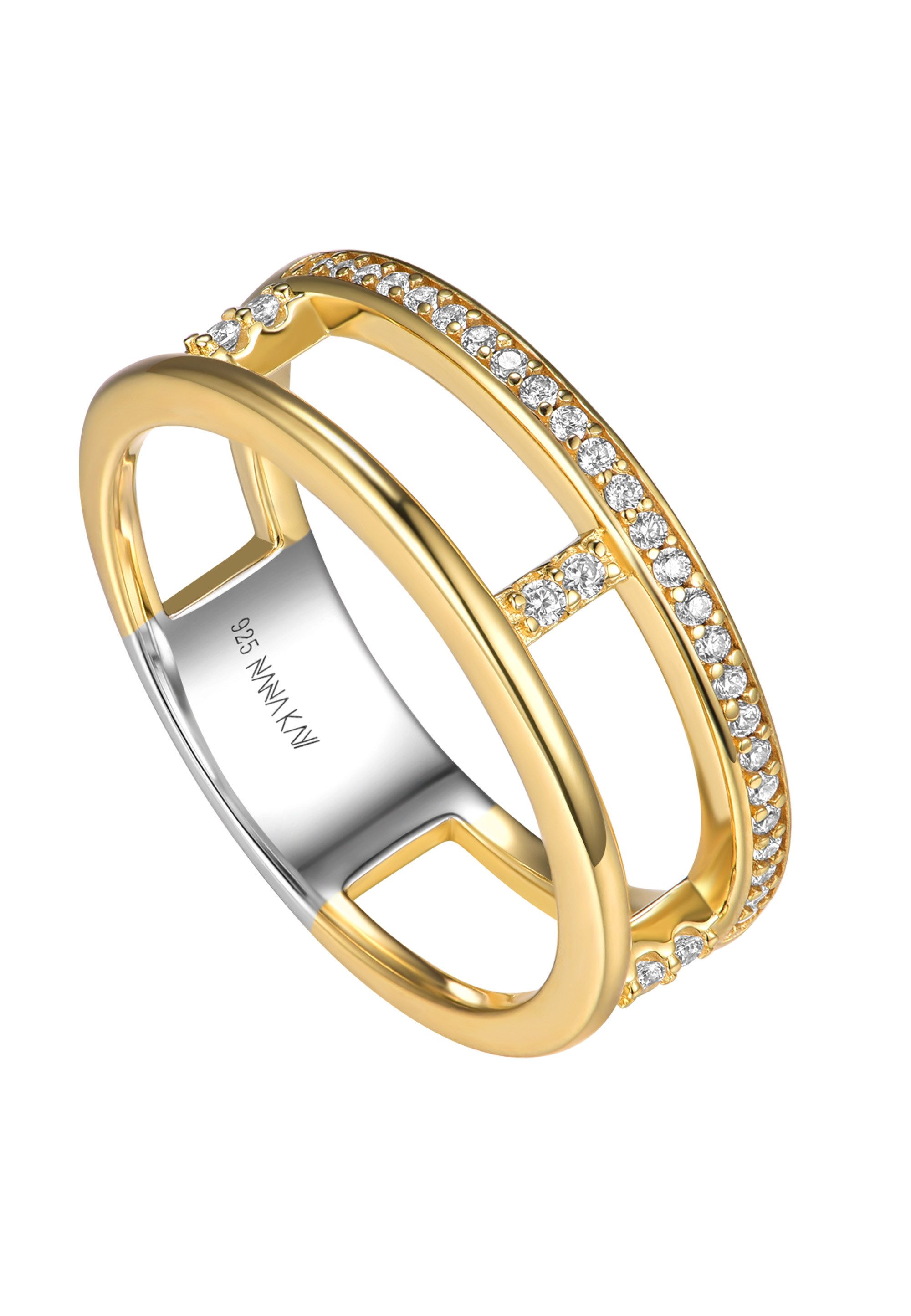 NANA KAY Fingerring Glam Rebel, mit farblosem Stein