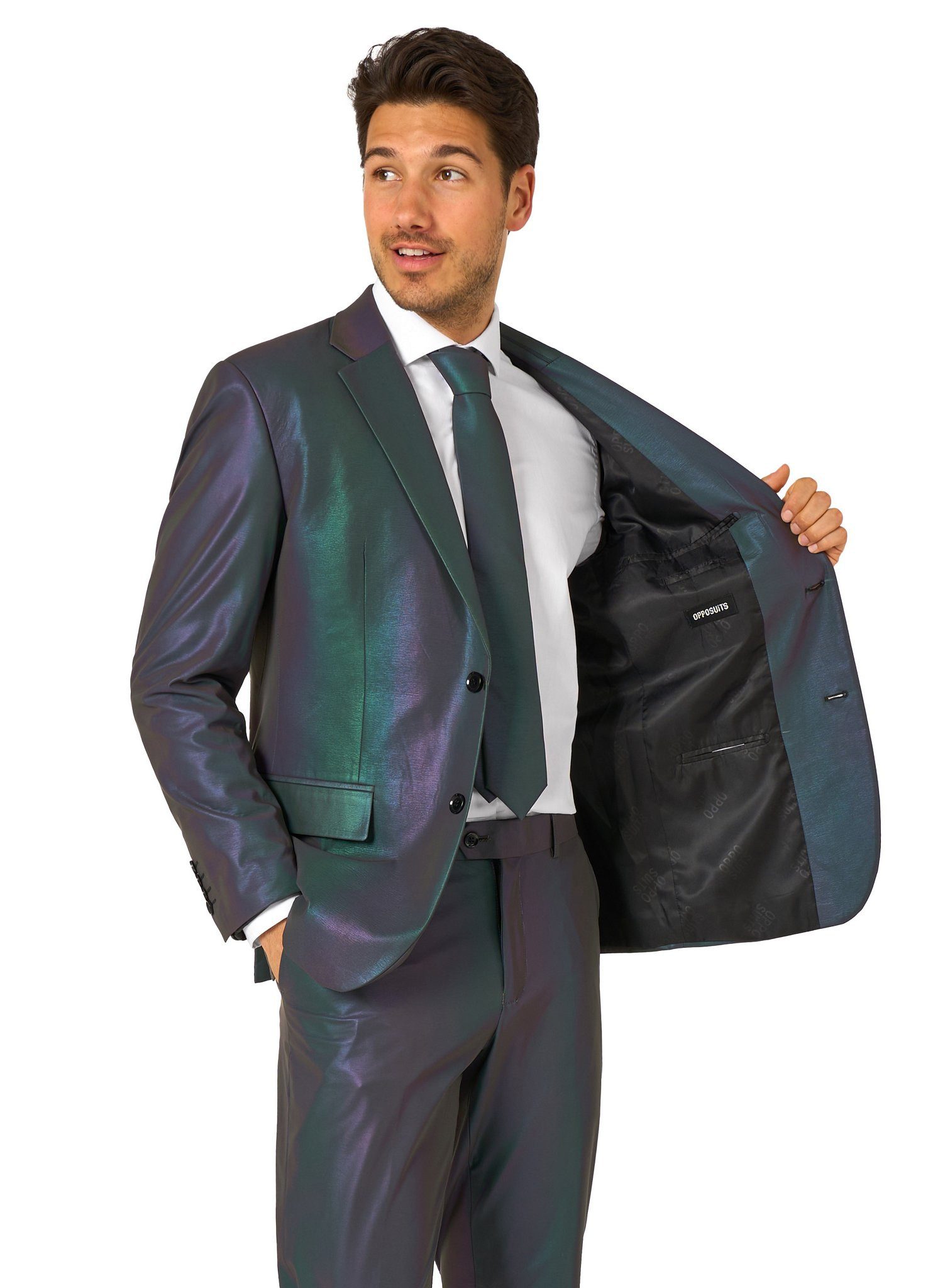 Opposuits Partyanzug Reflective Perfective Anzug, Damit erstrahlst Du auf jeder Party und bist zusätzlich verkehrssiche