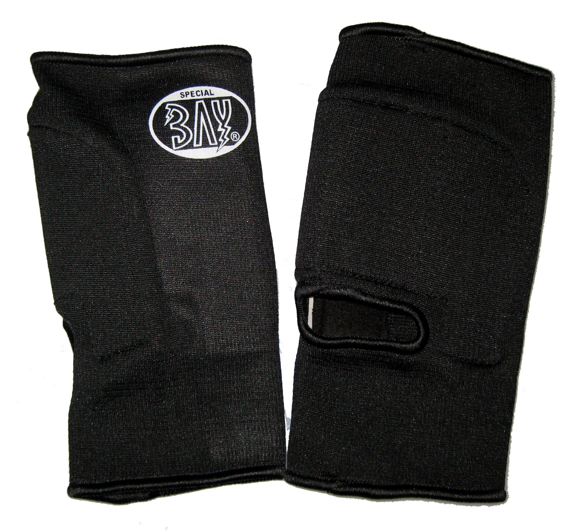 BAY-Sports Achillessehnenbandage Fußbandagen Socken Sprunggelenk Schutz Knöchelbandagen Achillesschutz (Polster im Achillesbereich), 1 Paar, Dauerelastisch, Kompression, schwarz oder weiss