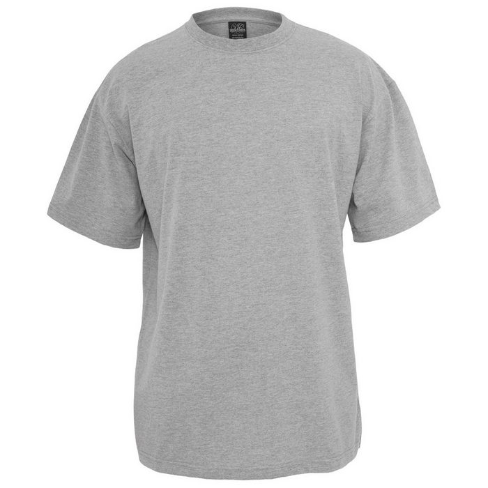 Urban Classics Plus Size Rundhalsshirt Übergrößen Herren T-Shirt grau melange Urban Classics