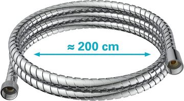 Eisl Brauseschlauch, 200 cm, Edelstahl, inkl. Wasserspardichtung - bis 50% Wasserersparnis