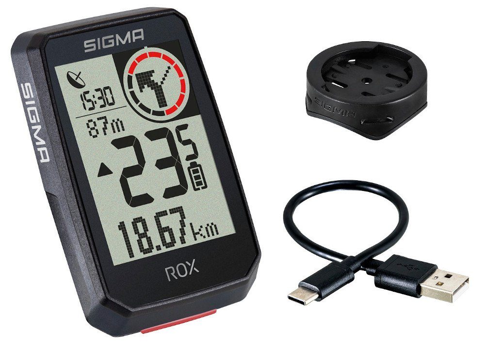 SIGMA SPORT Fahrradcomputer Rox 2.0 GPS Bike Computer Navi Fahrradtacho Komoot