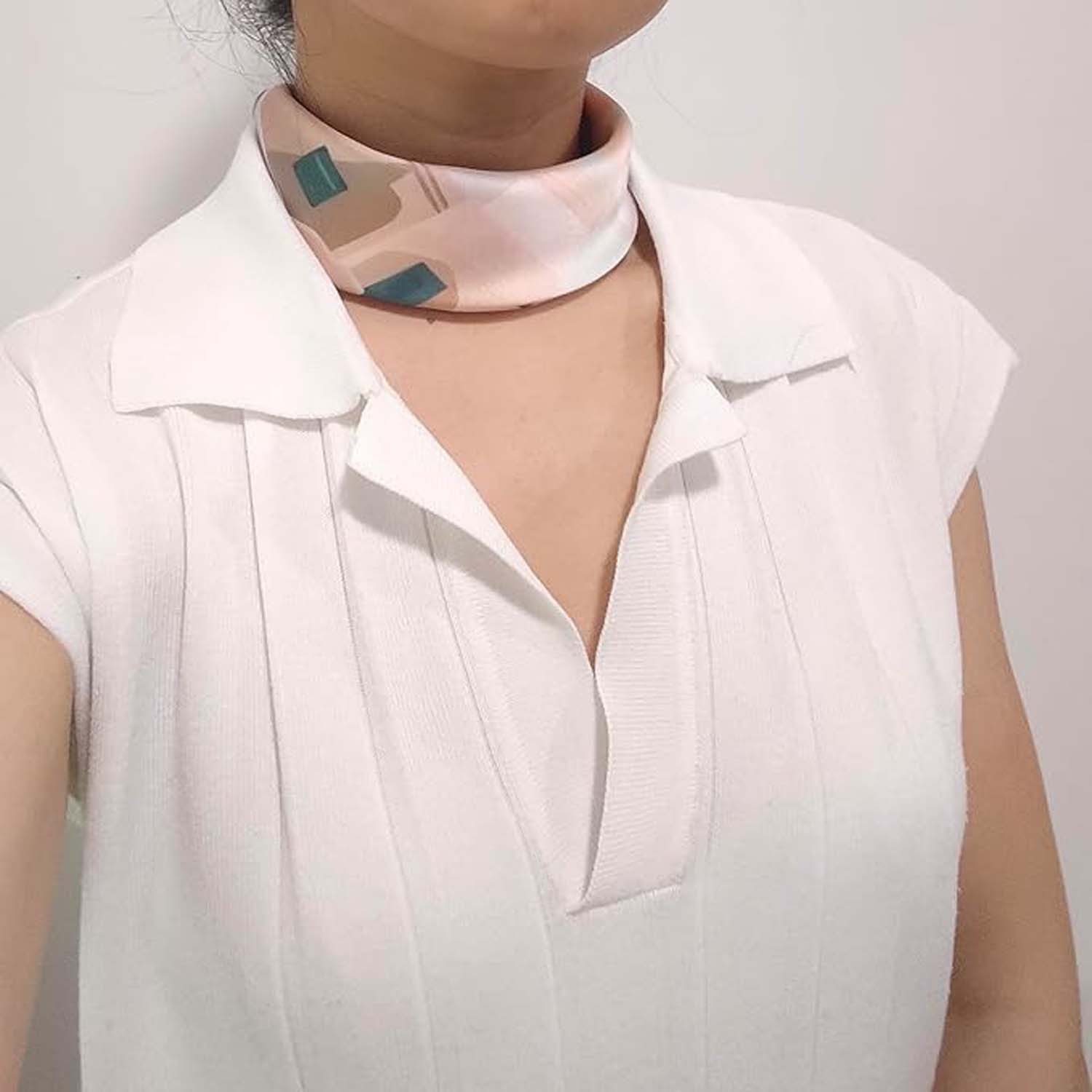 Zaewry Seidentuch Stirnband Quadratischer Haar-Bandanas-Schal für Damen