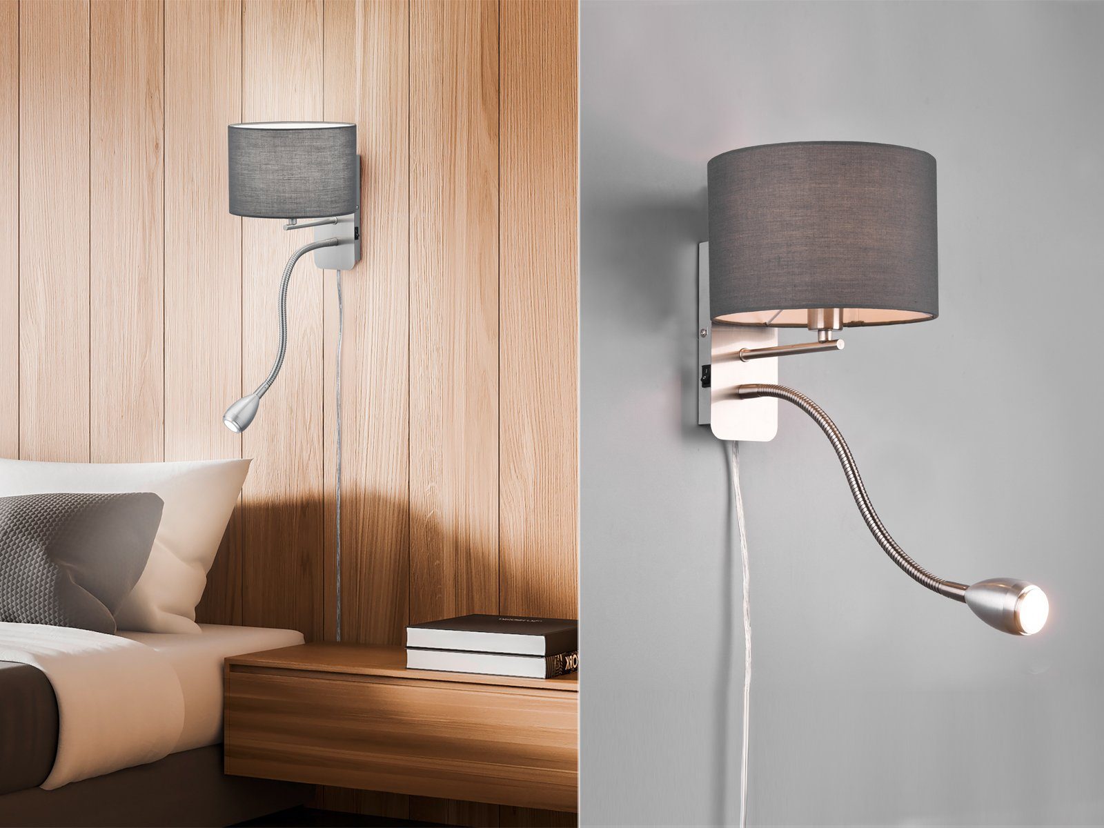 TRIO Leuchten LED Wandleuchte, Lesearm, LED wechselbar, LED fest integriert günstig online kaufen